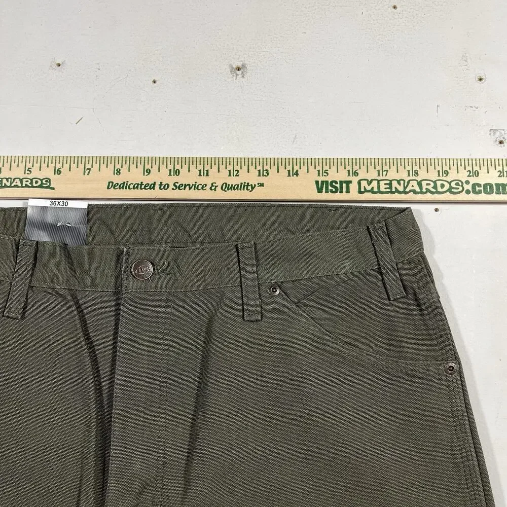 Dickies Carpenter Jeans Mens 36x30 Military Green Relaxed Fit Work Pants NWT